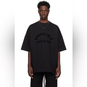 FEAR OF GOD ESSENTIALS ESSENTIALS HEAVY S/S TEE BLACK Size Medium. 125SU242000F